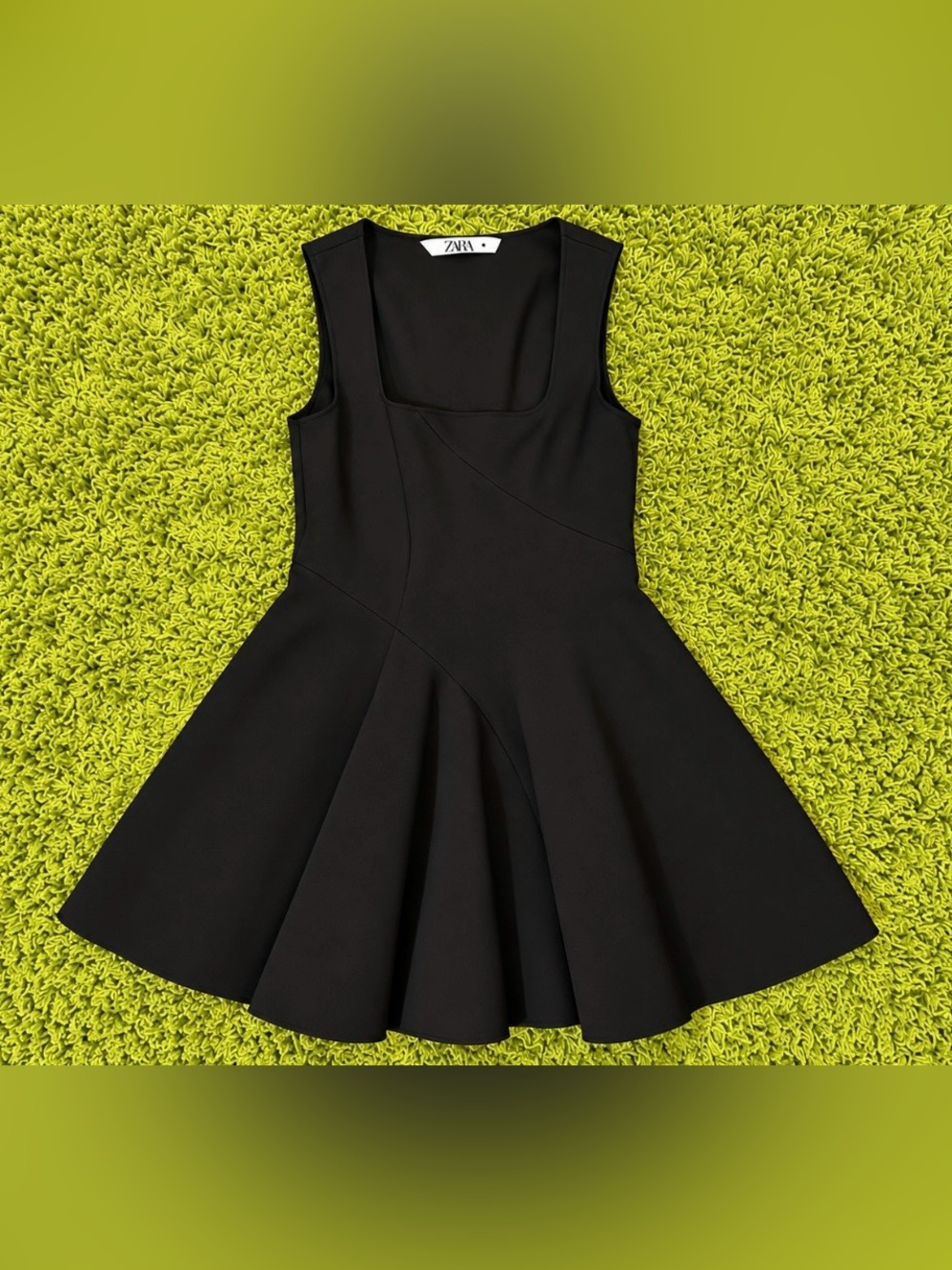 ZARA Black Fit & Flare Dress – Size S
